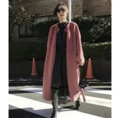 AMERI VINTAGE 2way soft boa long coat
