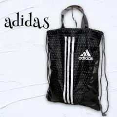 【adidas】アディダス シューズバッグ プリントロゴ ブラック
