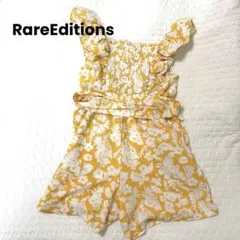 Rare Editionsノースリーブ花柄オーバーオール　サロペット120cm