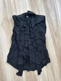 UNIQLO ノースリーブ ブラック シャツ S