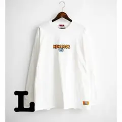 新品　NEW JACKニュージャック オーバーサイズ長袖Tシャツ　ホワイト　Ｌ