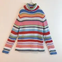 【GAP】（M）オールドギャップ カラフル ニット セーター 長袖 紺タグ レア