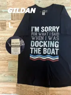 【美品】GILDAN ネイビー　Tシャツ L