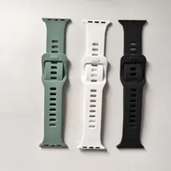スマートウォッチ　交換用ベルト　38〜40 ミドリ、シロ、クロ　3本セット