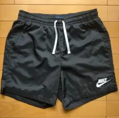 NIKE ウーブン ショートパンツ M 黒 ハーフ ナイロン 水陸 スイム