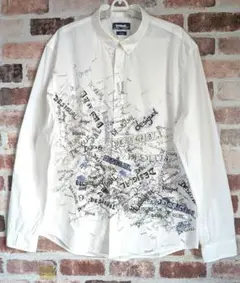 デシグアル DESIGUAL デザインシャツ長袖 白 BD 2XL 大きいサイズ