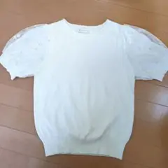 最終値下げ[美品]MAJESTIC LEGON レースパフスリーブニットM