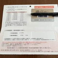 三越伊勢丹 株主優待カード ご利用限度額30万円