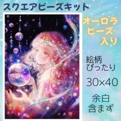 【新品】ダイヤモンドアートキット　スクエアビーズ　30×40　DA4　人物