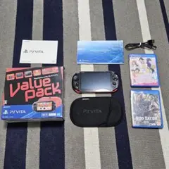 PlayStation Vita レッド/ブラックPCH-2000+ソフト2本
