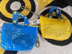 2個 イケア IKEA ミニトート ミニバッグ スウェーデン 北欧 キーホルダー