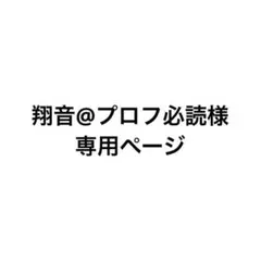 翔音@プロフ必読さま専用ページ