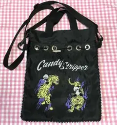 candy stripper パンダ&虎 刺繍 ショルダーバッグ