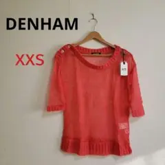 シースルー✨️DENHAM レディース シアーニット セーター ピンク 半袖