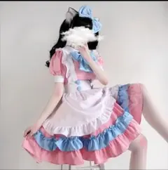 【Sサイズ】ファンタジー メイド服 萌え コスプレ 衣装 ロリータ 5点セット