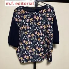 m.f. editorial 花柄 ネイビー Lサイズ