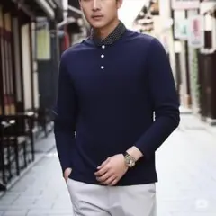 【美品】 ACTIVE OUTDOOR ネック周りがおしゃれな ポロシャツ Ｌ