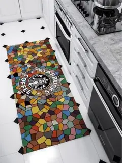 ★大人気★スタバ・マット★ステンドグラス★【40センチ×120センチ】