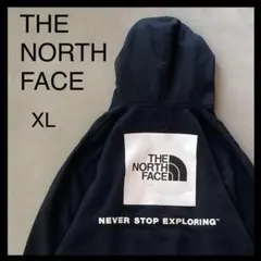 【THE NORTH FACE】ノースフェイス パーカー 黒 ブラック XL