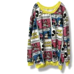 【コミックトレーナー】ミッキーマウス　Disney ユニセックス マルチカラー