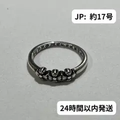 指輪　リング　クロス　シルバー　約17号サイズ　アメカジ　メキシカン　CR097