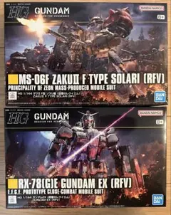 HG ガンダムEX & ザクII F型 ソラリ機　2個セット ガンダム ガンプラ