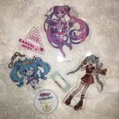 初音ミク　アクスタ　3点セット　桜ミク　レーシングミク