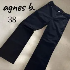 【agnes b.】アニエスベー PARIS 黒スキニーパンツ 38 ストレッチ