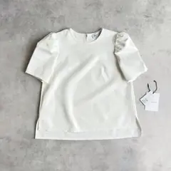 AVENIRETOILE ショルダータックポンチカットソー　ホワイト　38