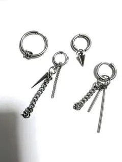 ステンレス　 ピアス 4個セット
