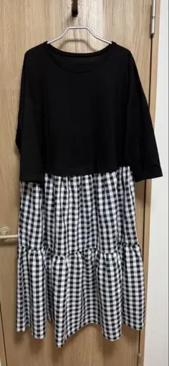 トップス × ティアード ドッキングワンピース
