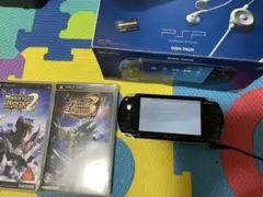 PSP ブラック　箱付き　ソフト付き