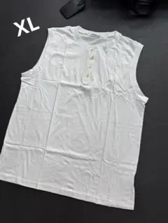 BANGBANG ホワイト ノースリーブ タンクトップ　XL