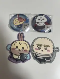 ヒロアカ×ちいかわ くじ ガチャ ホログラム缶バッジ ステッカー