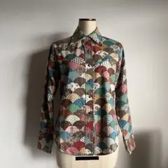 1970年代 ヴィンテージ Lee 扇柄ウエスタンシャツ MADE IN USA