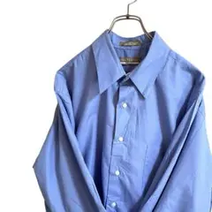 無地　VANHEUSEN 長袖シャツ　ブルー　XL