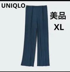 美品ユニクロ プリーツストレートパンツ M 465786