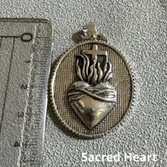 (Vintage) ペンダントトップ セイクリッドハート シルバー