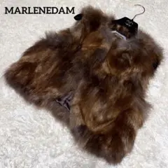 【希少】MARLENEDAM ブルーフォックス 毛皮リアルファー ジャケット