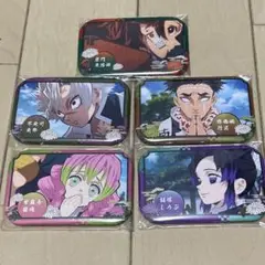 鬼滅の刃　まるかくカンバッジ4　缶バッジ 5点セット