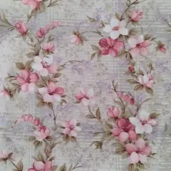 Soflan 花柄 綿生地 ピンク系・新品未使用ハギレ