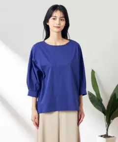 a.v.v レディース 5分袖 トップス カットソー Tシャツ 青 ネイビー M