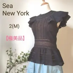 【極美品】Sea New York レースブラウス M ブラック ティアード☆