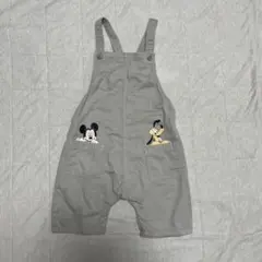 美品　H&M ディズニーサロペット　ショートオール　オーバーオー　90cm