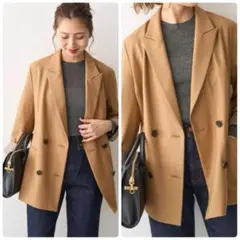 2024AW spick & span ウールブレンド ダブルブレストジャケット