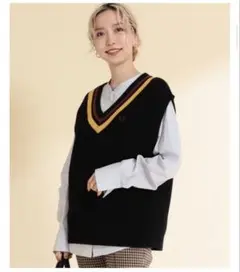 FRED PERRY × Ray BEAMS / 別注 チルデン ニット ベスト