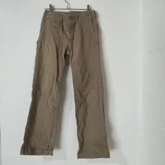 ドミンゴ ベージュ ワークパンツ フロントボタン付き