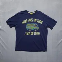 メンズL【A品】USA古着スクービードゥー Tシャツ紺1975