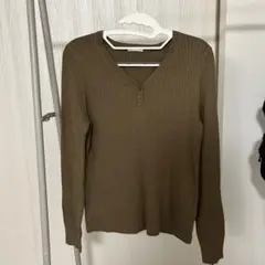 春秋服　リブ編み 長袖セーター