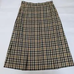 DAKS チェック柄 プリーツスカート 66-92